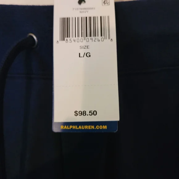 USA Ralph Lauren polo Sweat Shorts Navy Blue Size Large - Picture 3 of 5